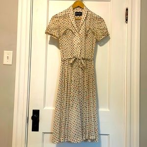 Authentic Vintage 1980’s /80’s does 50’s Gail Gray Sheer Polka Dot Dress